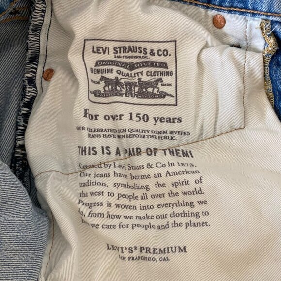 Levis Big E Premium 512 Slim Taper Jeans Light Blue Wash W31 L30 Mens Denim - Picture 6 of 11